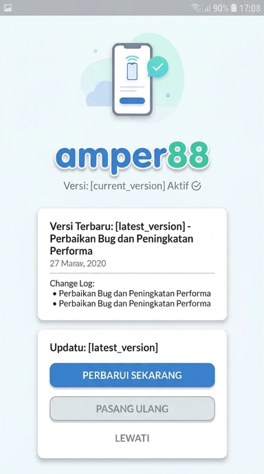 Tampilan riwayat versi amper88