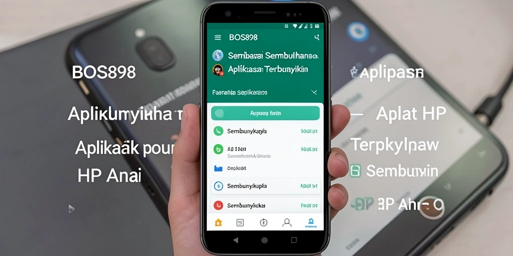 Tampilan antarmuka aplikasi BOS898 untuk menyembunyikan aplikasi di perangkat.