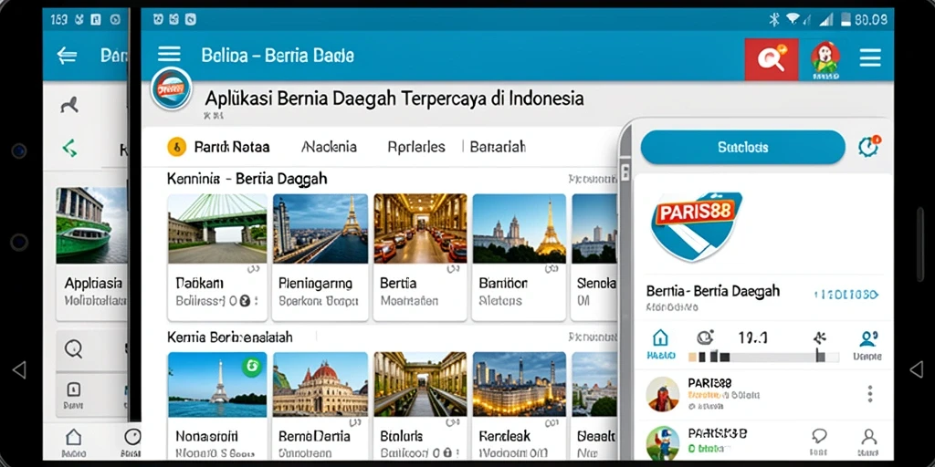 Antarmuka pengguna PARIS88 yang sederhana dan informatif.
