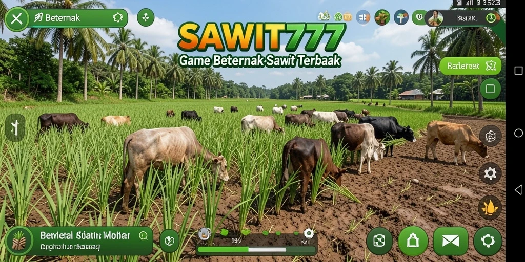 Tampilan antarmuka menarik dari game Beternak SAWIT777.