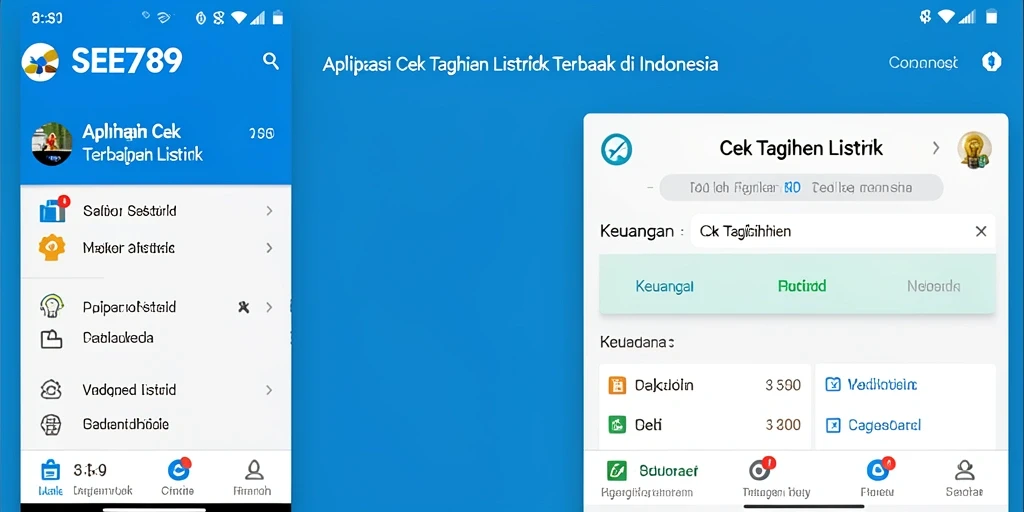 Antarmuka intuitif aplikasi Cek Tagihan Listrik SEE789.